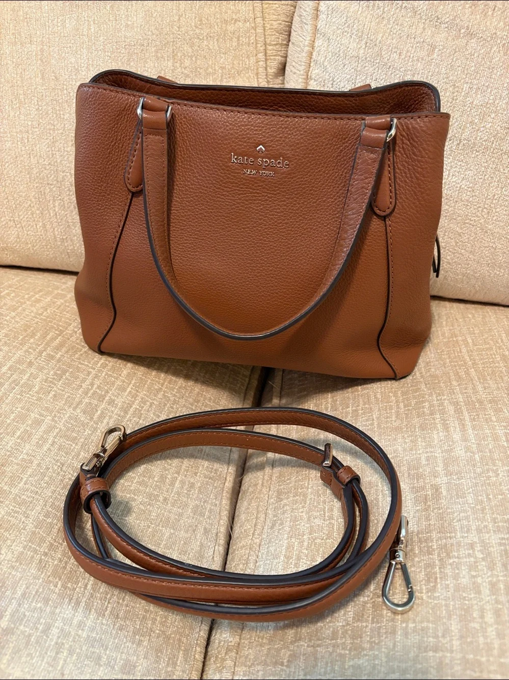 kate spade New York Brown Leather Tote Bag